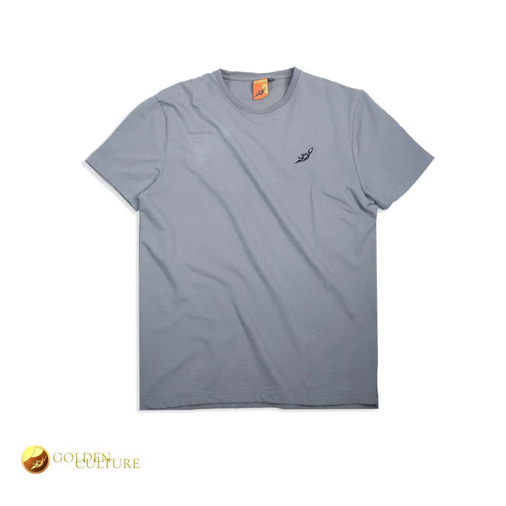 Golden Culture  Premium Loop-Cotton Slim Fit T-shirt (Gray)